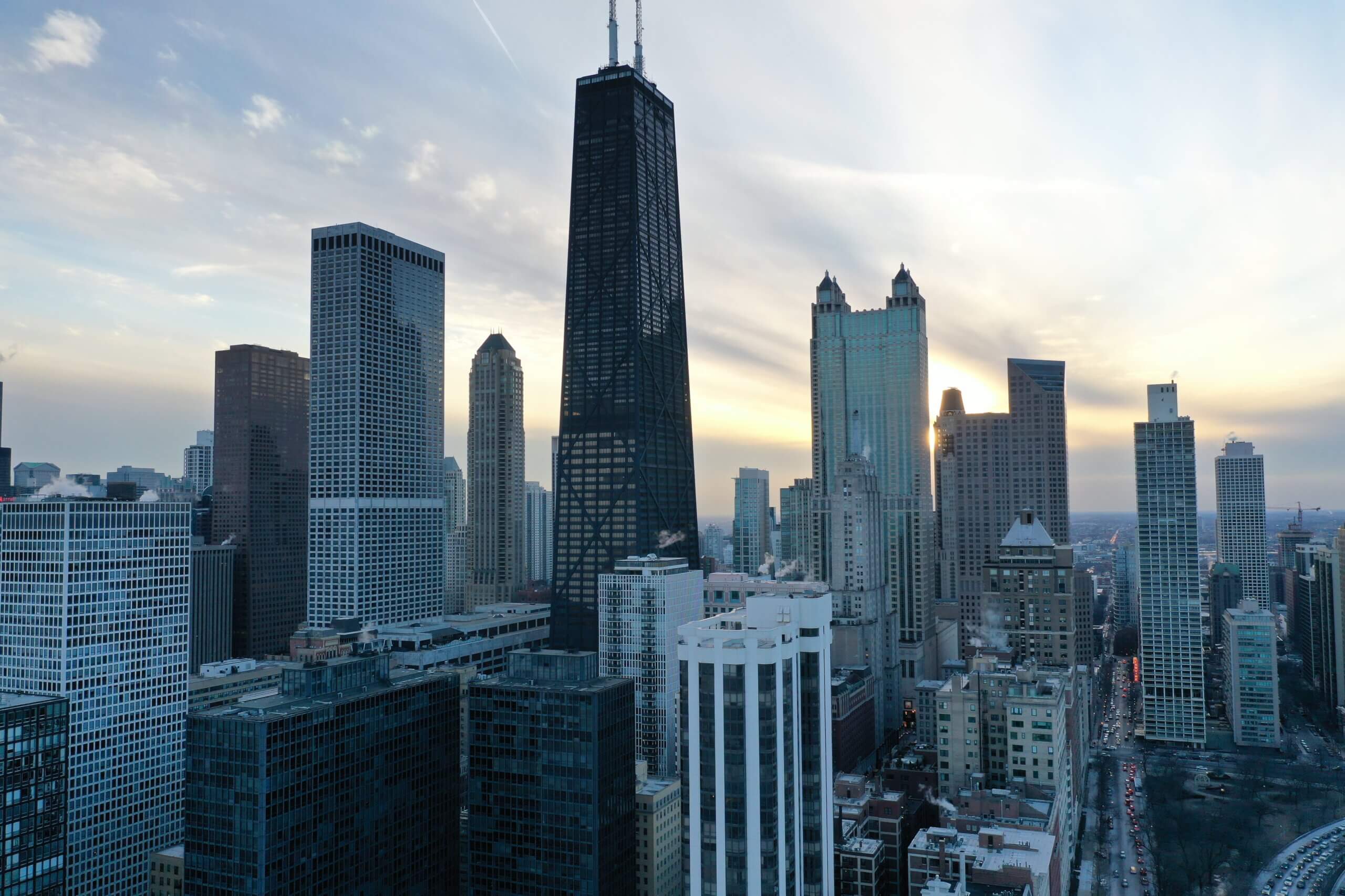Views of Chicago and main buildings on the Magnificent Mile