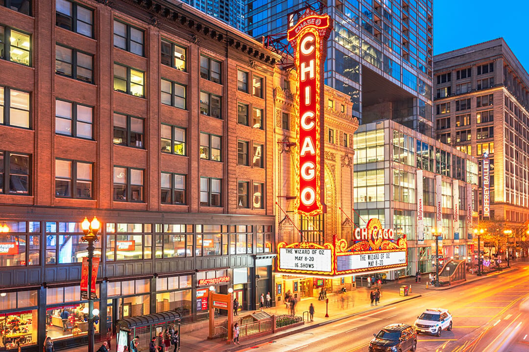 Chicago Theater District - a Must do activity on a 3 day Chicago Itinerary.